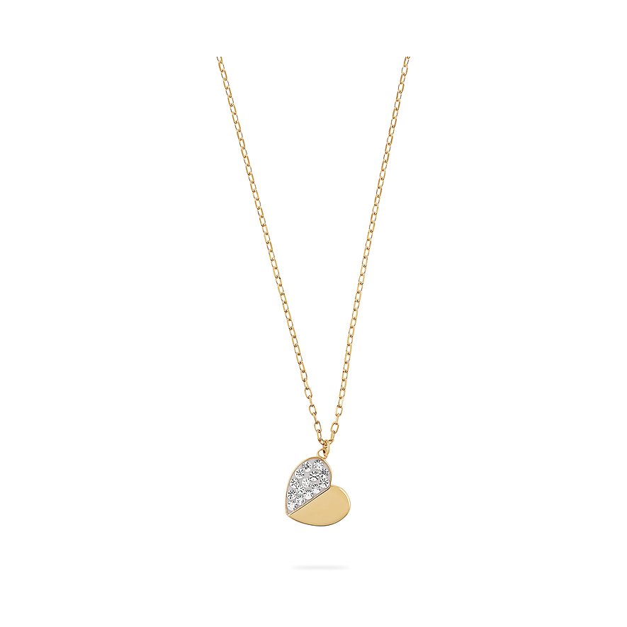 FAVS Kette, Kristall, Damen, 375er Gelbgold, gelbgold