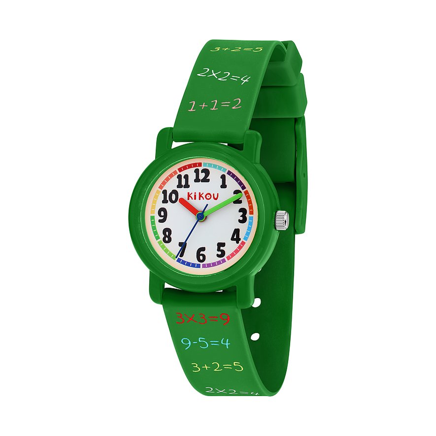 KIKOU Kinderuhr, Mädchen, Jungen, Kunststoff, Armband: Kunststoff, Quarz, analog