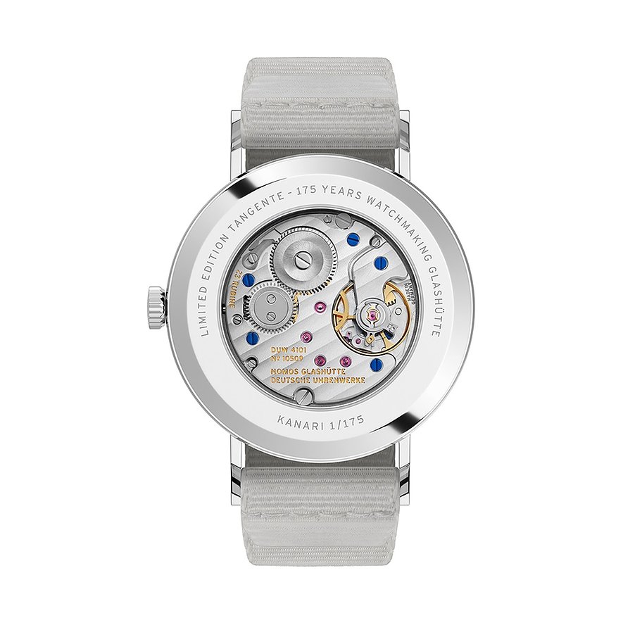 Nomos Glashütte Unisexuhr Tangente 38 Datum Kanari 179.S6