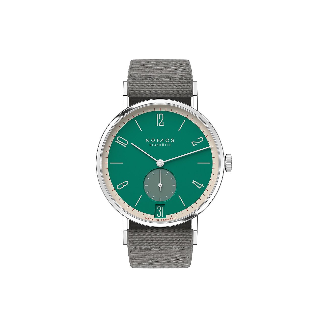 Nomos Glashütte Unisexuhr Tangente 38 Datum Schlossgrün 179.S26