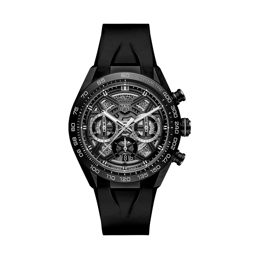 TAG Heuer Herrenuhr Carrera CBU2080.FT6272, Herren, Edelstahl, Armband: Kautschuk, analog