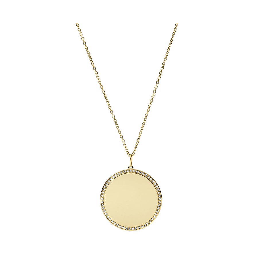 Fossil Kette VINTAGE ICONIC, Glasstein, Damen, Edelstahl, gold