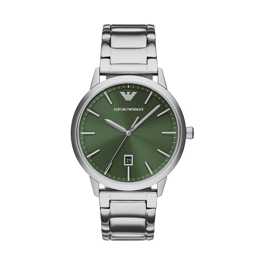 Emporio Armani Herrenuhr AR11575, Herren, Edelstahl, Armband: Edelstahl, Quarz, analog