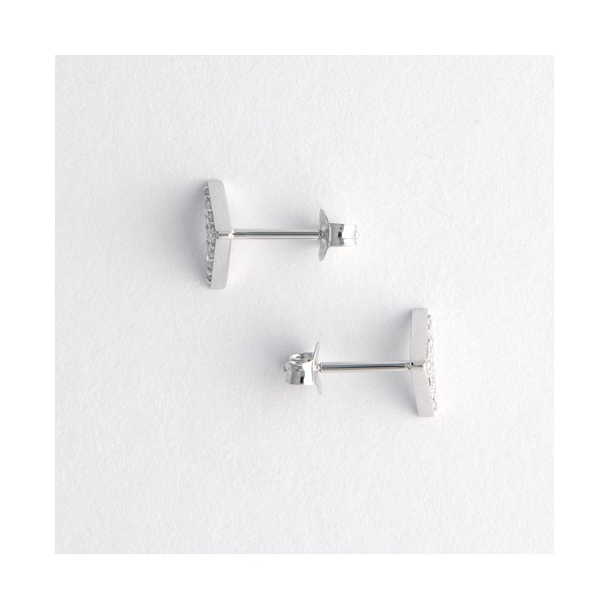 FAVS Ohrstecker aus 375 Weißgold mit Zirkonia.