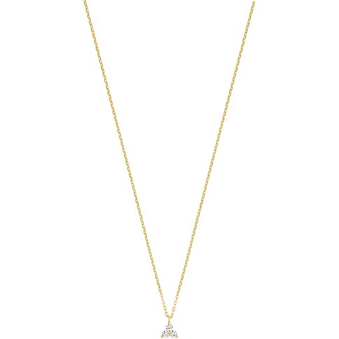 FAVS Halsschmuck aus 375 Gelbgold mit drei Zirkonia.
