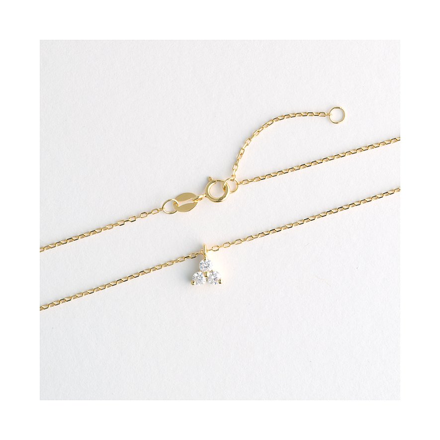 FAVS Halsschmuck aus 375 Gelbgold mit Zirkonia.