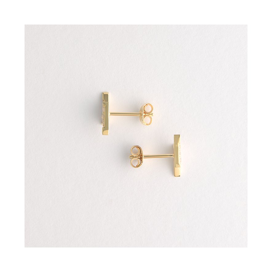 FAVS Ohrstecker aus 375 Gelbgold mit Zirkonia.