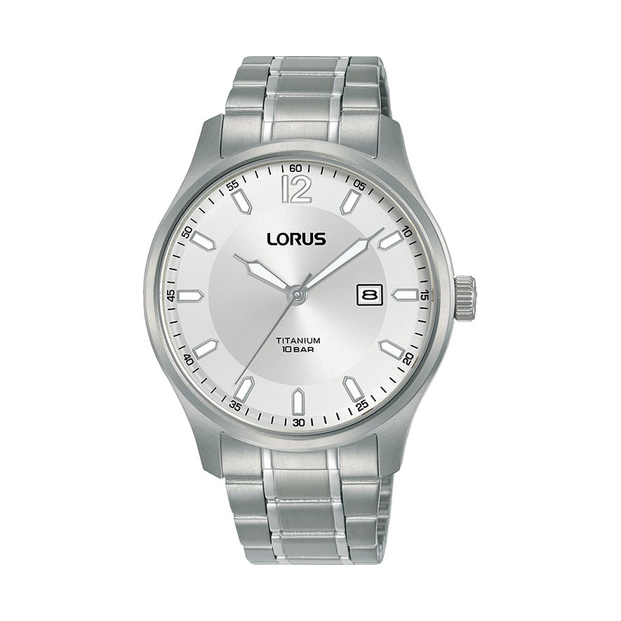 Lorus Herrenuhr Sport RH901RX9, Herren, Titan, Armband: Metall, Quarz, analog