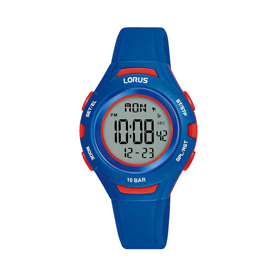 Lorus Kinderuhr Kids R2389PX9, Unisex, Kunststoff, Armband: Silikon, Quarz, digital
