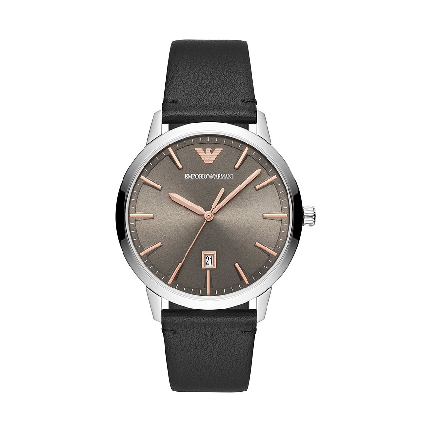 2. Chance - Emporio Armani Herrenuhr AR11277, Herren, Edelstahl, Armband: Leder, Quarz, analog