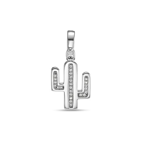 JETTE Anhänger aus rhodiniertem 925er Silber mit Zirkonia.