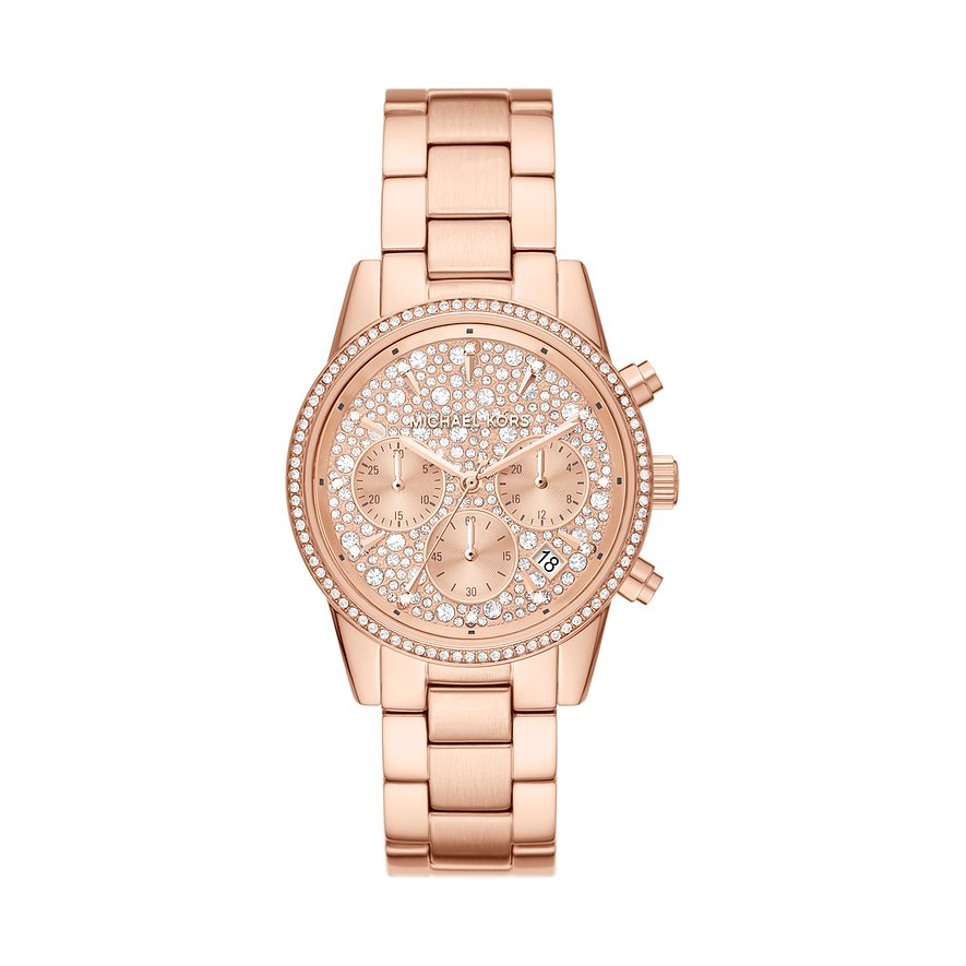2. Chance - Michael Kors Chronograph MK7302, Damen, Edelstahl, Armband: Edelstahl, Quarz, analog