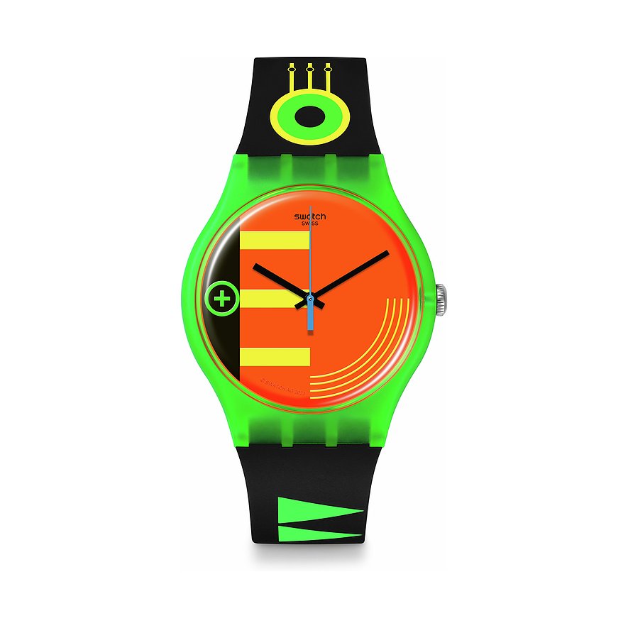 Swatch Unisexuhr 2405 SWATCH NEON SO29G106, Unisex, Kunststoff, Armband: Silikon, Quarz