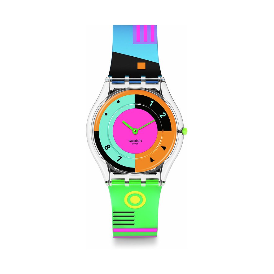 Swatch Unisexuhr 2405 SWATCH NEON SS08K119, Unisex, Kunststoff, Armband: Silikon, Quarz