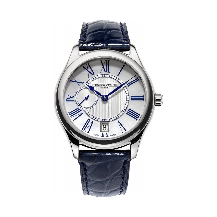 2. Chance - Frederique Constant Damenuhr FC-318MPWN3B6, Damen, Edelstahl, Armband: Kalbleder, Automatik, analog