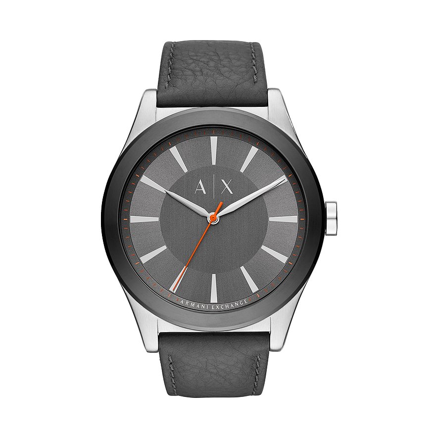 2. Chance - Armani Exchange Herrenuhr AX2335, Herren, Edelstahl, Armband: Leder, Quarz, analog