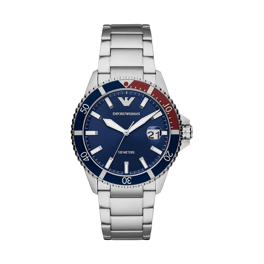 2. Chance - Emporio Armani Herrenuhr AR11339, Herren, Edelstahl, Armband: Edelstahl, Quarz, analog