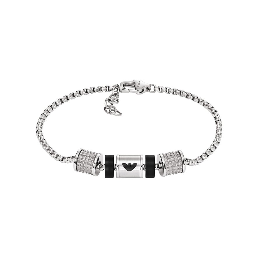 2. Chance - Emporio Armani Armband EGS2999040, Onyx, Herren, Edelstahl, silber