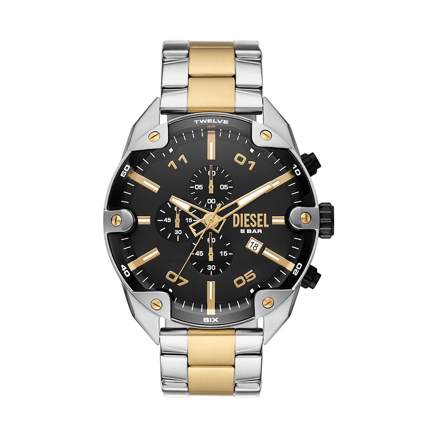 2. Chance - Diesel Chronograph DZ4627, Herren, Edelstahl, Armband: Edelstahl, Quarz, analog