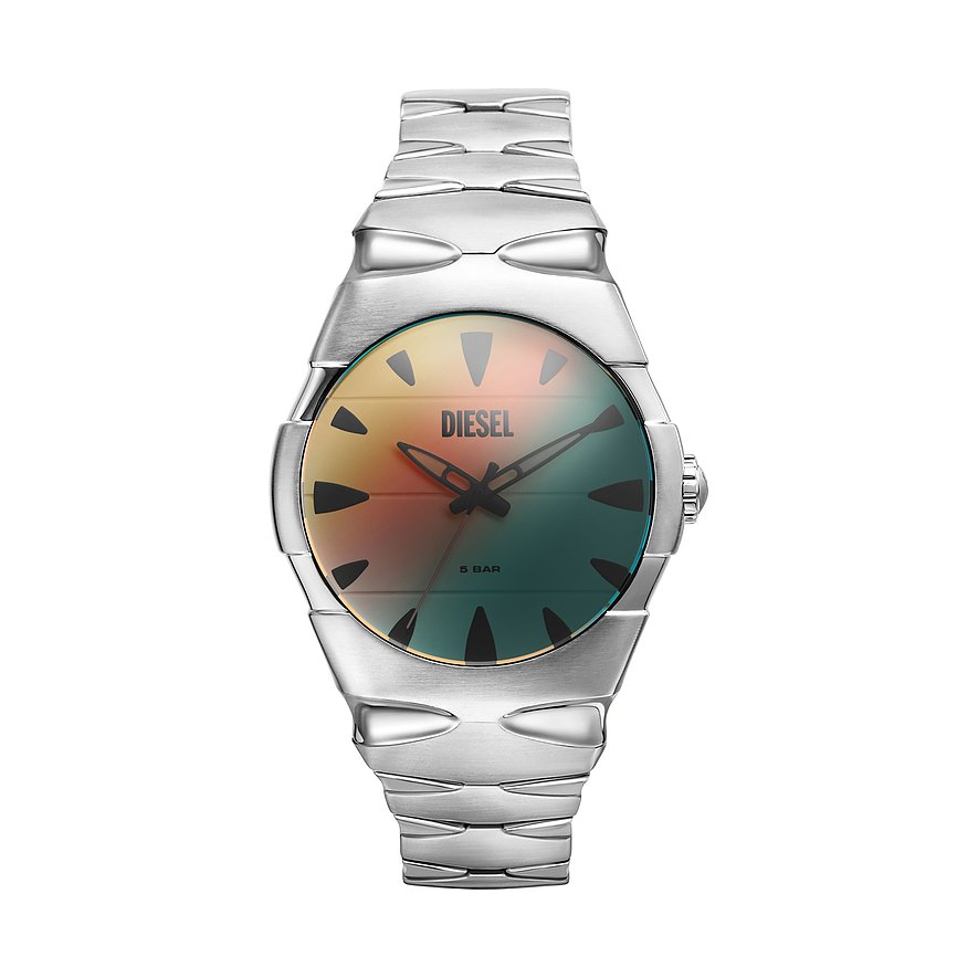 Diesel Herrenuhr D-SRUPTOR DZ2212, Herren, Edelstahl, Armband: Edelstahl, Quarz, analog