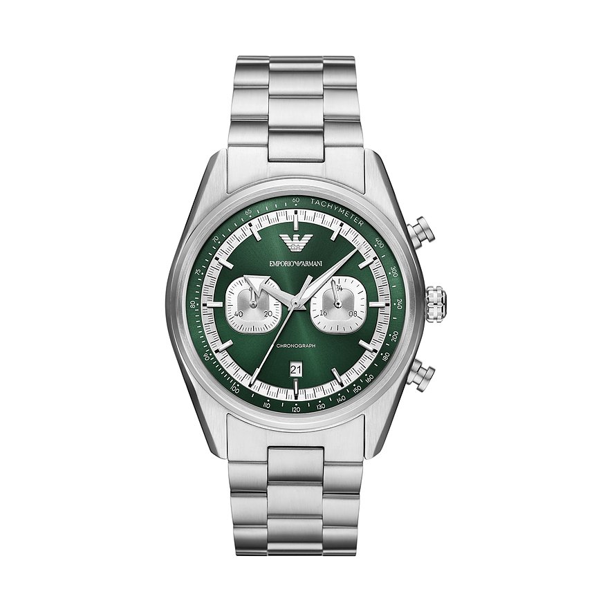 Emporio Armani Chronograph AR11637, Herren, Edelstahl, Armband: Edelstahl, Quarz, analog