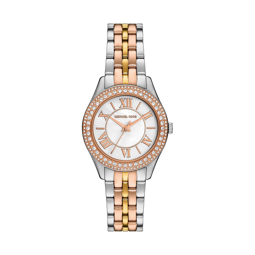 Michael Kors Damenuhr HARLOWE MK4846, Damen, Edelstahl, Armband: Edelstahl, Quarz, analog