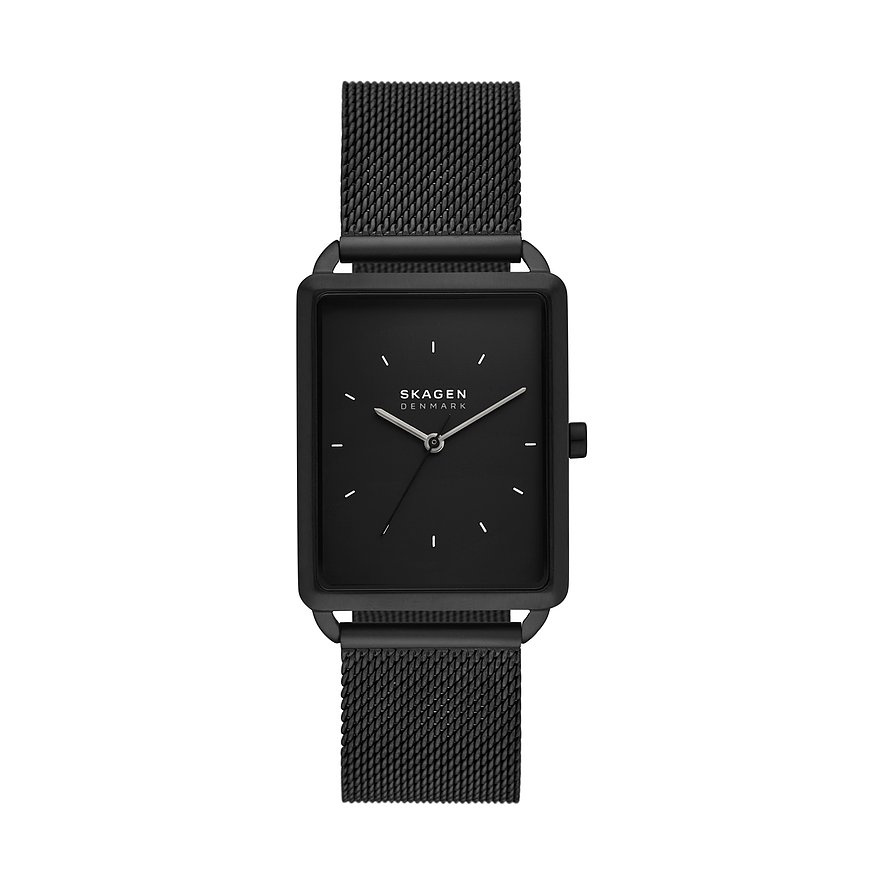 Skagen Orologio Analogico Al Quarzo Da Uomo. Cassa In Acciaio Inox Grigio Fumé 40 Mm, Bracciale In Maglia, Quadrante Con Indici Luminosi, Giorno E Data. Resistenza 5 ATM. Confezione Regalo.