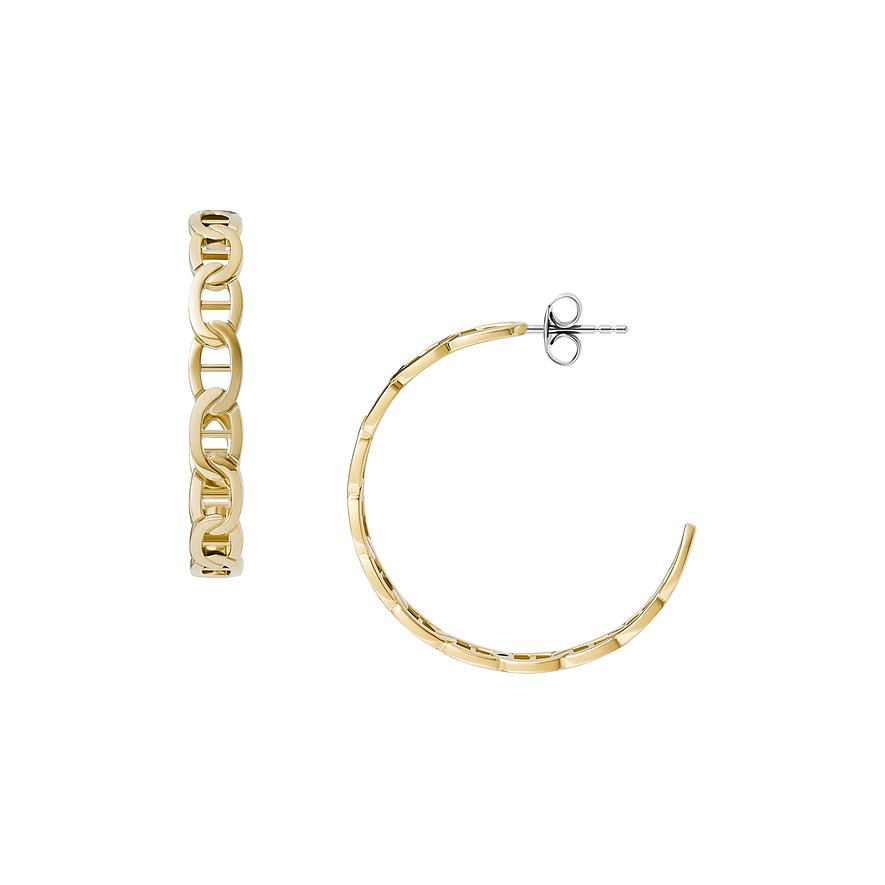 Fossil Creolen HERITAGE, Damen, Edelstahl, gold