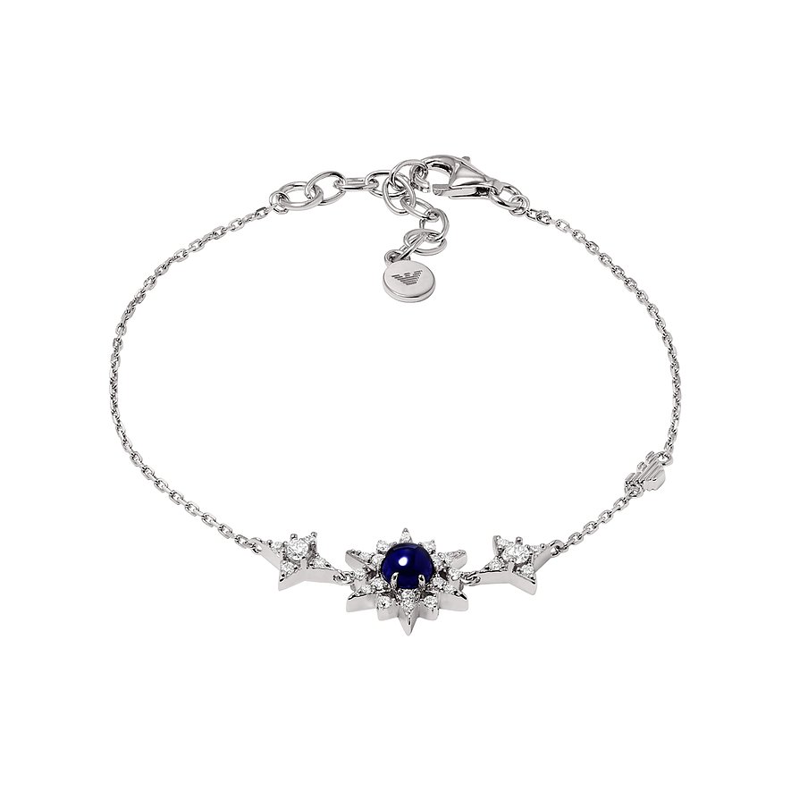 Emporio Armani Armband, Glasstein, Damen, 925er Silber, silber