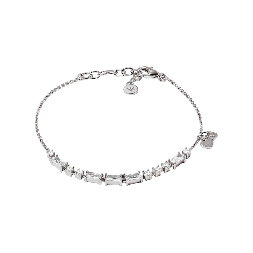 Emporio Armani Armband, Zirkonia, Damen, 925er Silber, silber