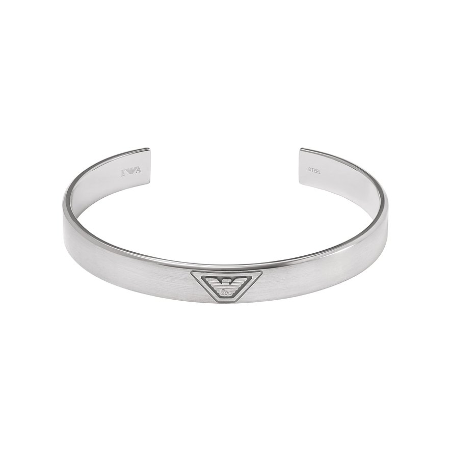 Emporio Armani Armreif, Herren, Edelstahl, silber