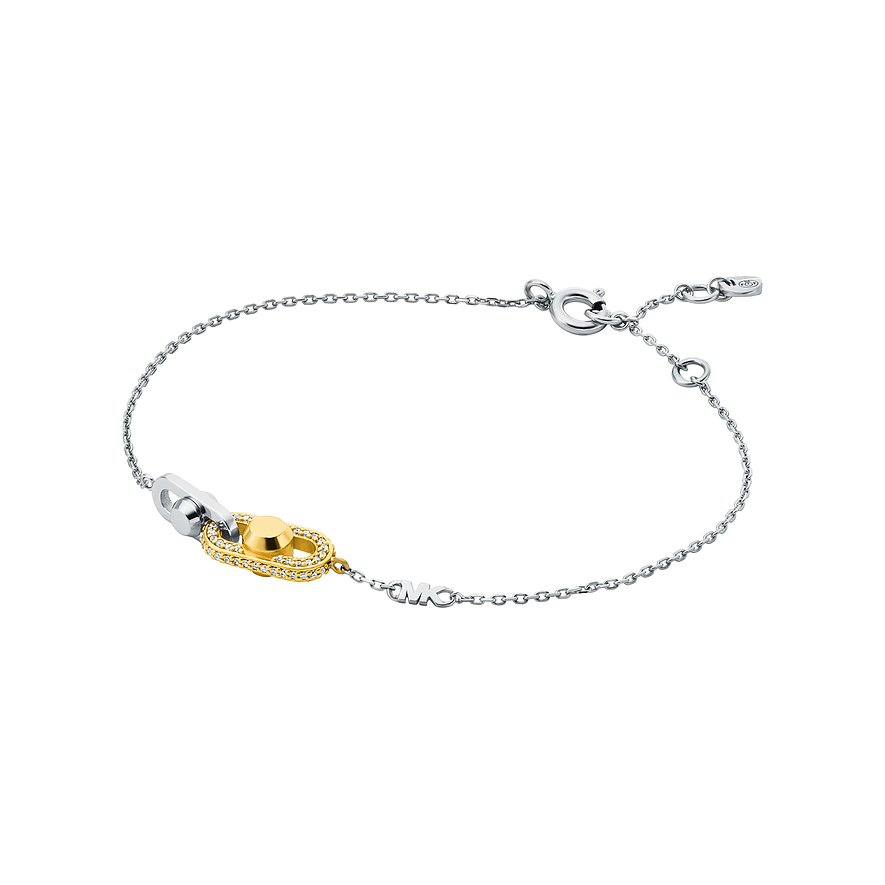 Michael Kors Armband MICHAEL KORS ASTOR LINK, Zirkonia, Damen, 925er Silber, bicolor