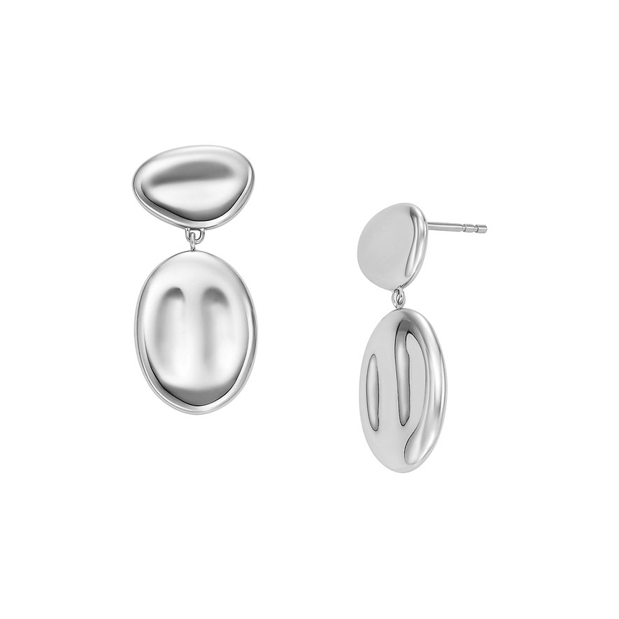 Skagen Ohrhänger ANJA PEBBLES, Damen, Edelstahl, silber