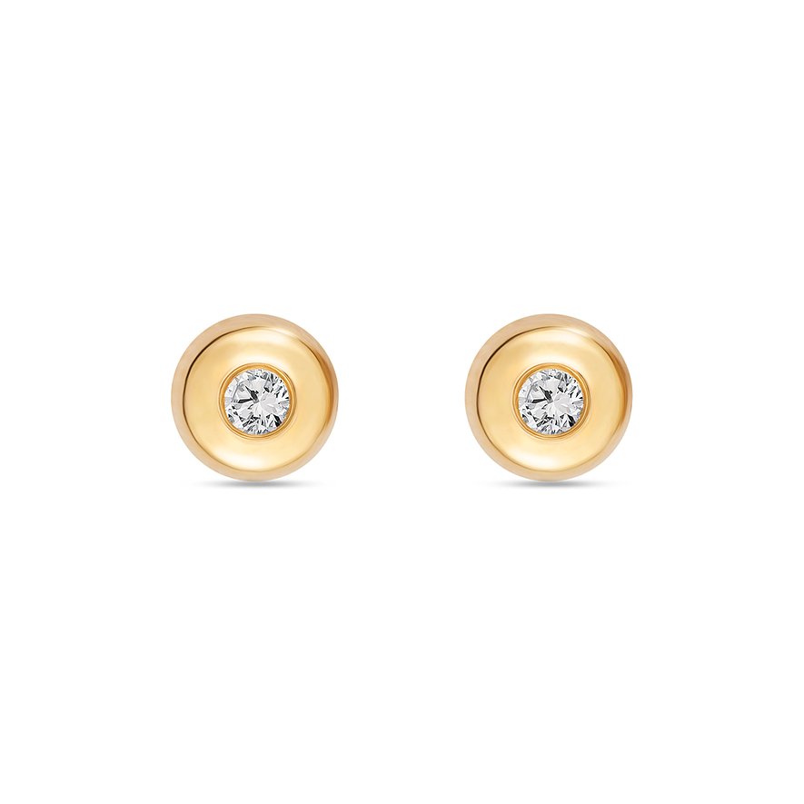 Valeria Ohrstecker, Zirkon, Damen, 375er Gelbgold, gelbgold