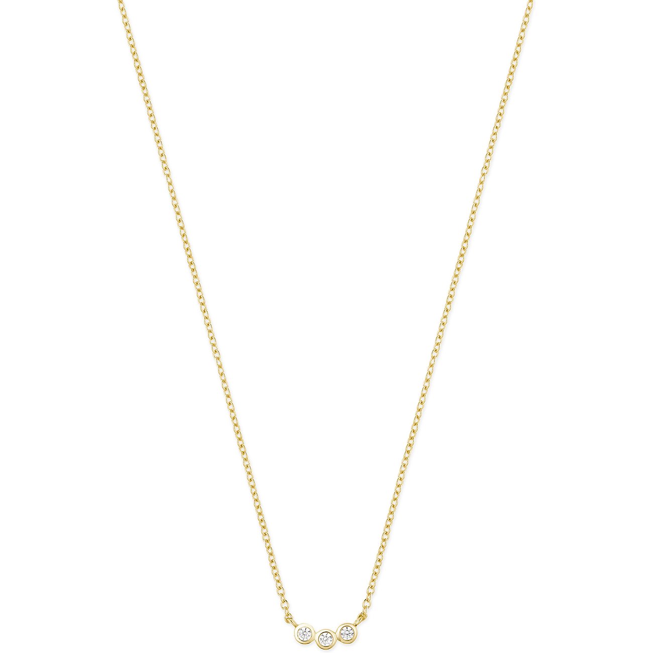 FAVS Halsschmuck aus 925er Silber mit drei Zirkonia.