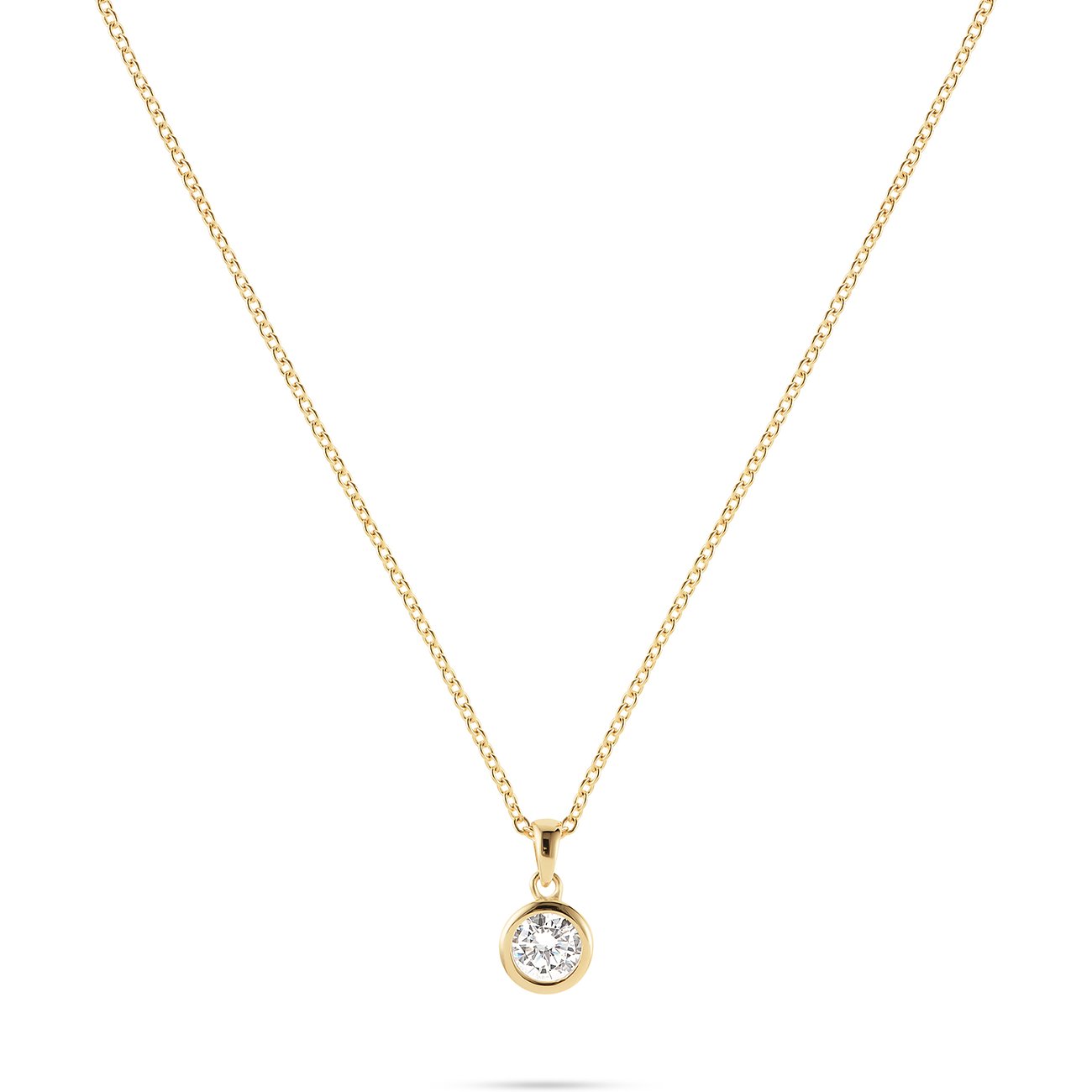 FAVS ketting van 925 zilver met zirkonia.