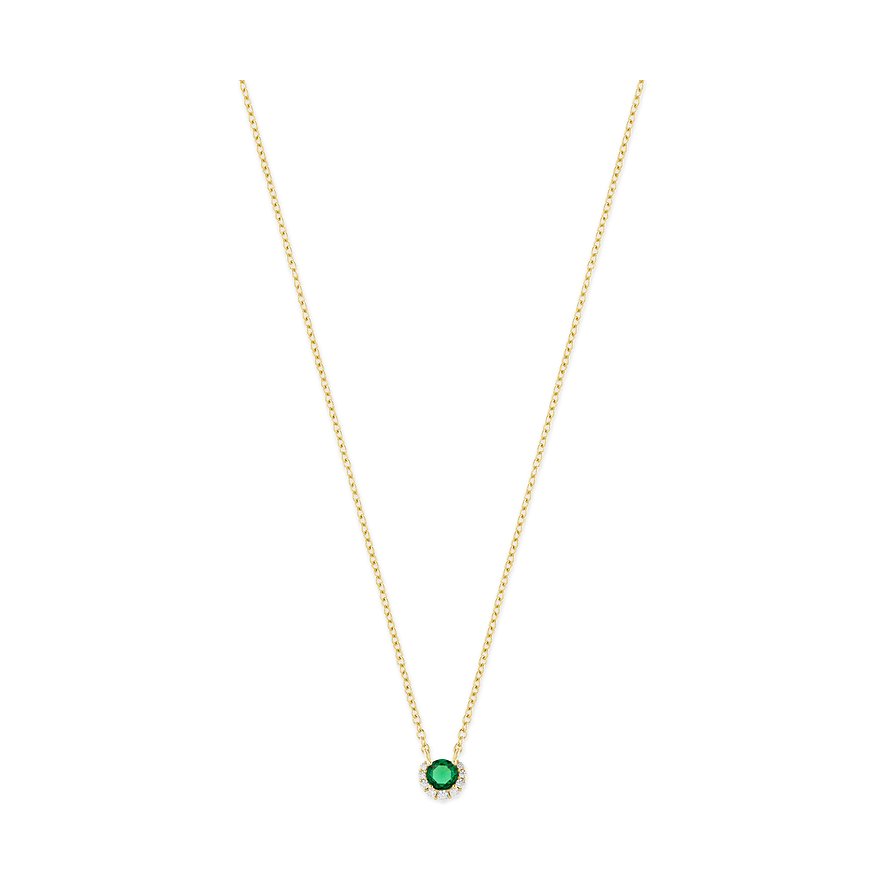 FAVS Kette Zirkonia, Damen, 925er Silber, gold