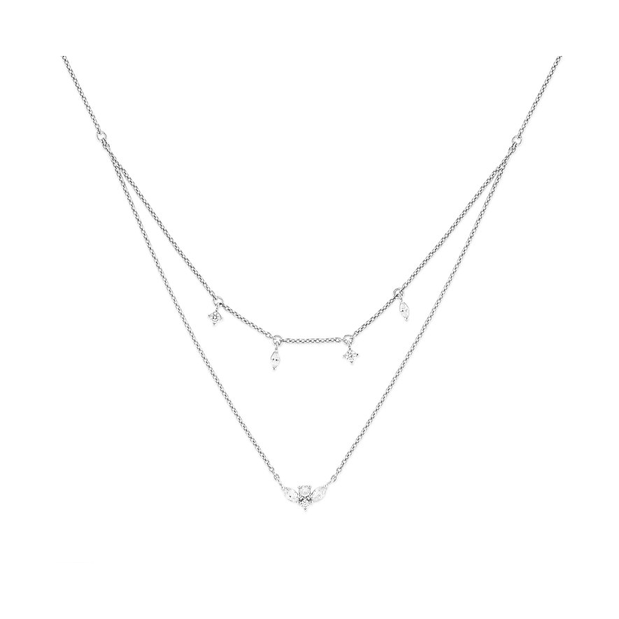 FAVS Kette, Zirkonia, Damen, 925er Silber, silber