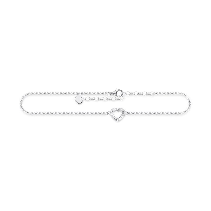 2. Chance - Thomas Sabo Fußkette AK0007-051-14-L27v, Zirkonia, Damen, 925er Silber, silber