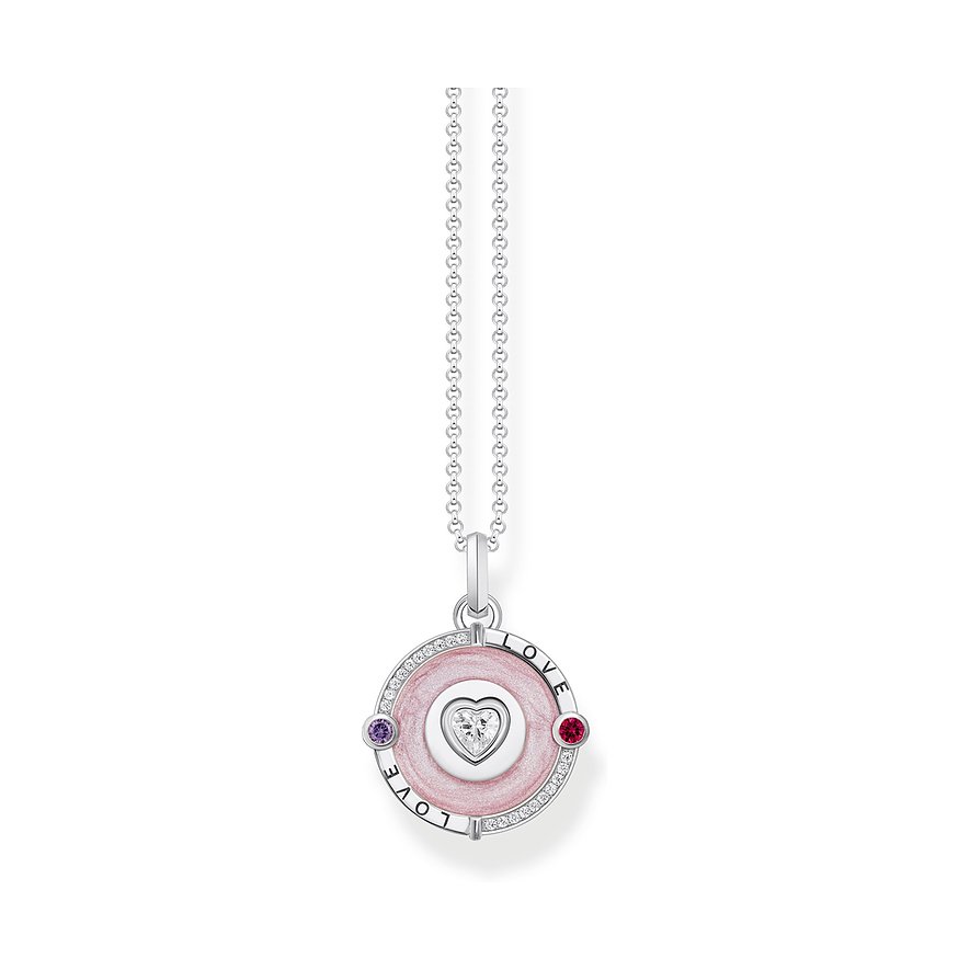 2. Chance - Thomas Sabo Kette KE2201-390-9-L45V, Zirkonia, Damen, 925er Silber, Emaille, silber
