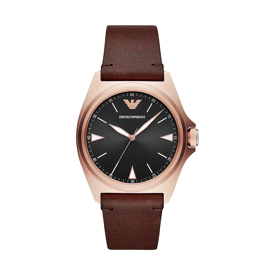 2. Chance - Emporio Armani Herrenuhr AR11258, Herren, Edelstahl, Armband: Leder, Quarz, analog