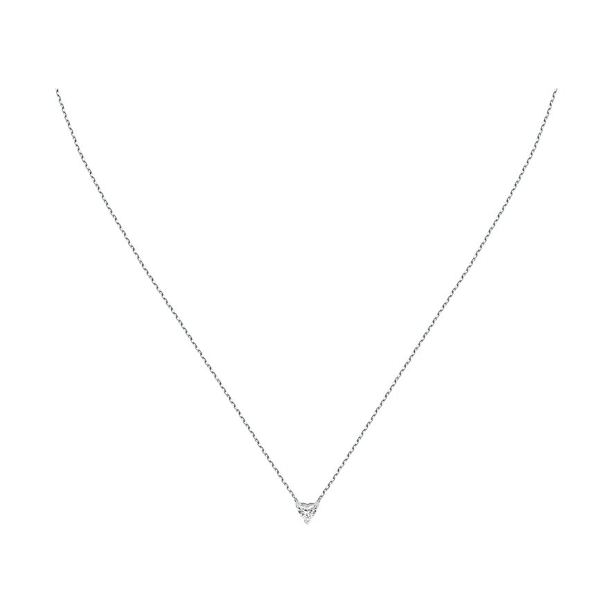 Live Diamond Kette, Damen, 375er Weißgold, recycelt, silber