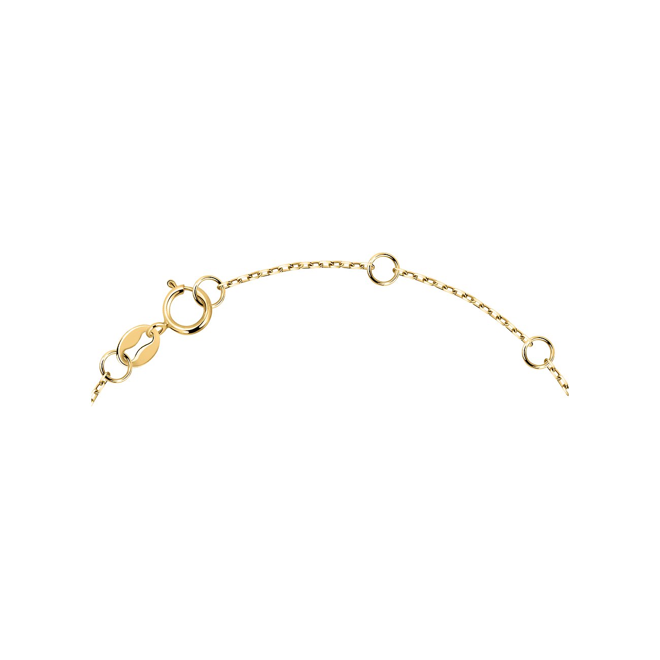 Live Diamond Armband aus 375 Gelbgold mit Diamanten und Federringverschluss.