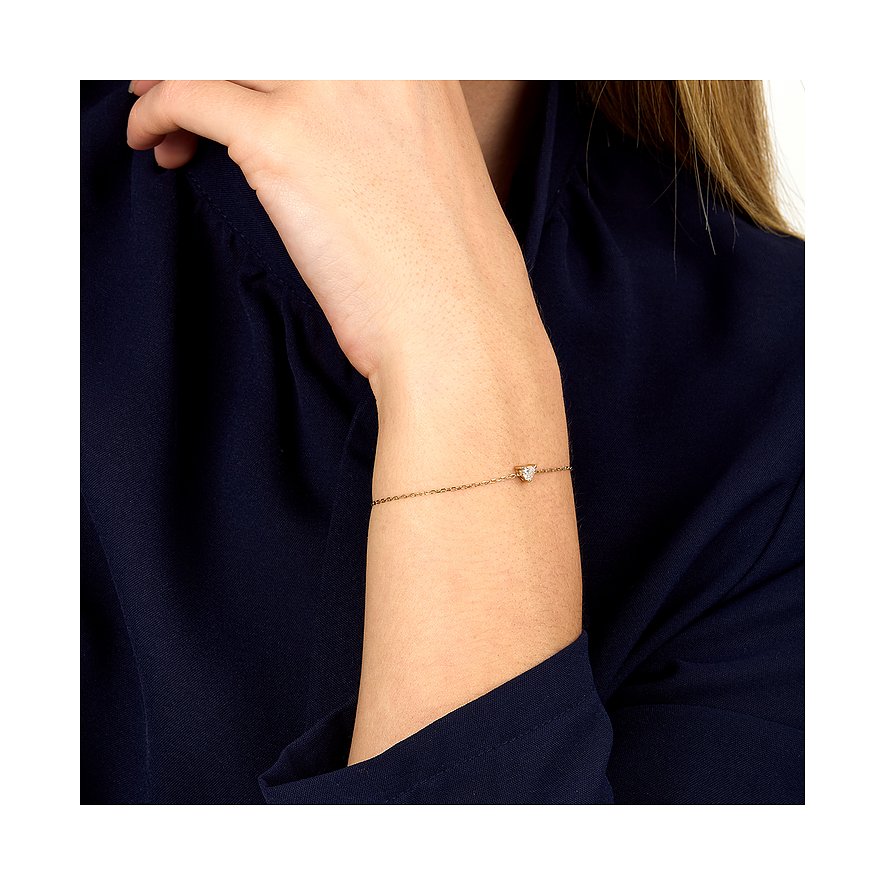 Live Diamond Armband aus 375 Gelbgold mit einem Diamanten.