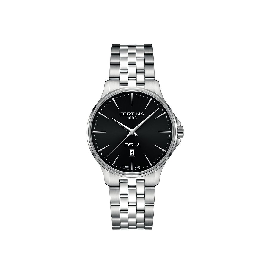 Certina Herrenuhr DS-8 Gent C0454101105100, Herren, Edelstahl, Armband: Edelstahl, Quarz, analog