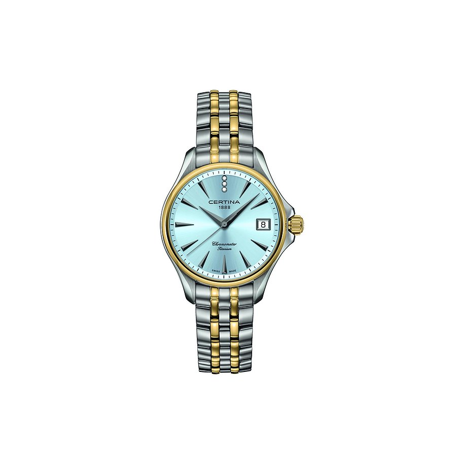 Certina Damenuhr DS Action Lady Diamonds C0320514404600, Damen, Titan, Armband: Titan, Quarz, analog