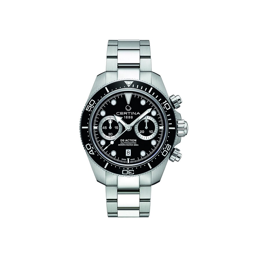 Certina Chronograph DS Action Diver Chronograph C0328271105100, Herren, Edelstahl, Armband: Edelstahl, Automatik, analog