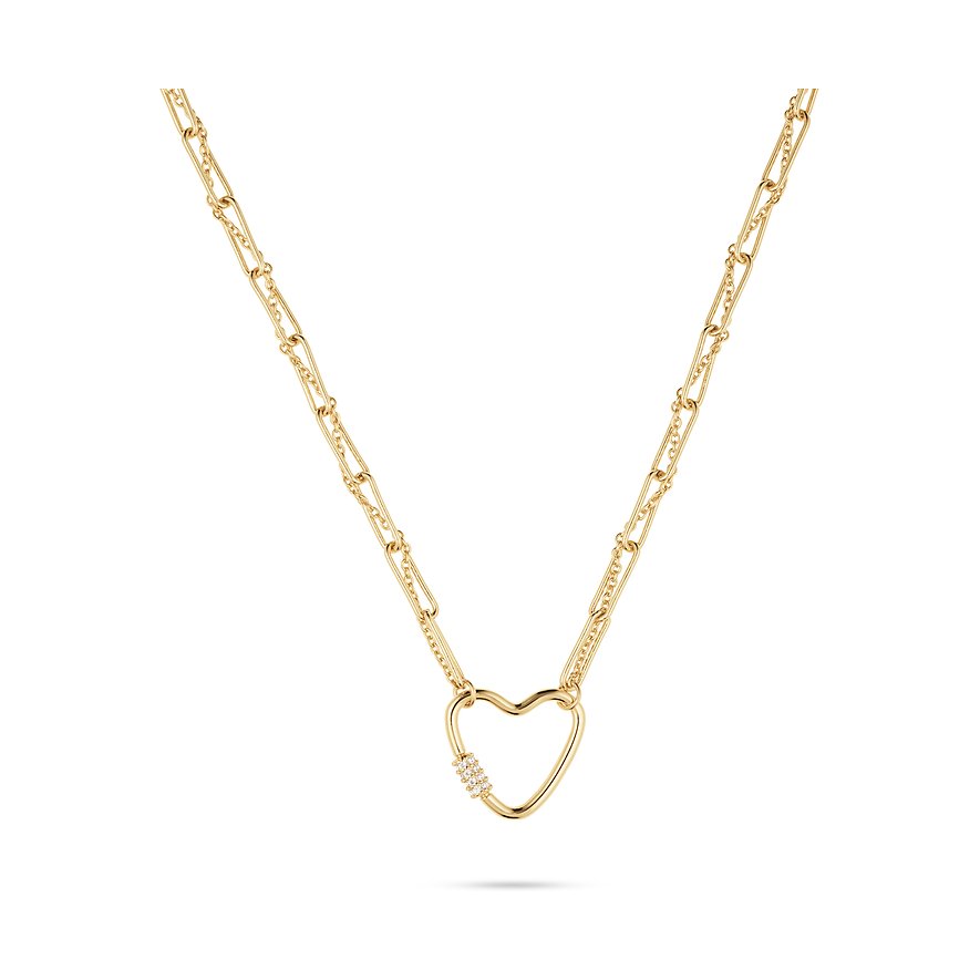 CHRIST Kette, Zirkon, Damen, 925er Silber, recycelt, gelbgold, Verschluss: Karabiner