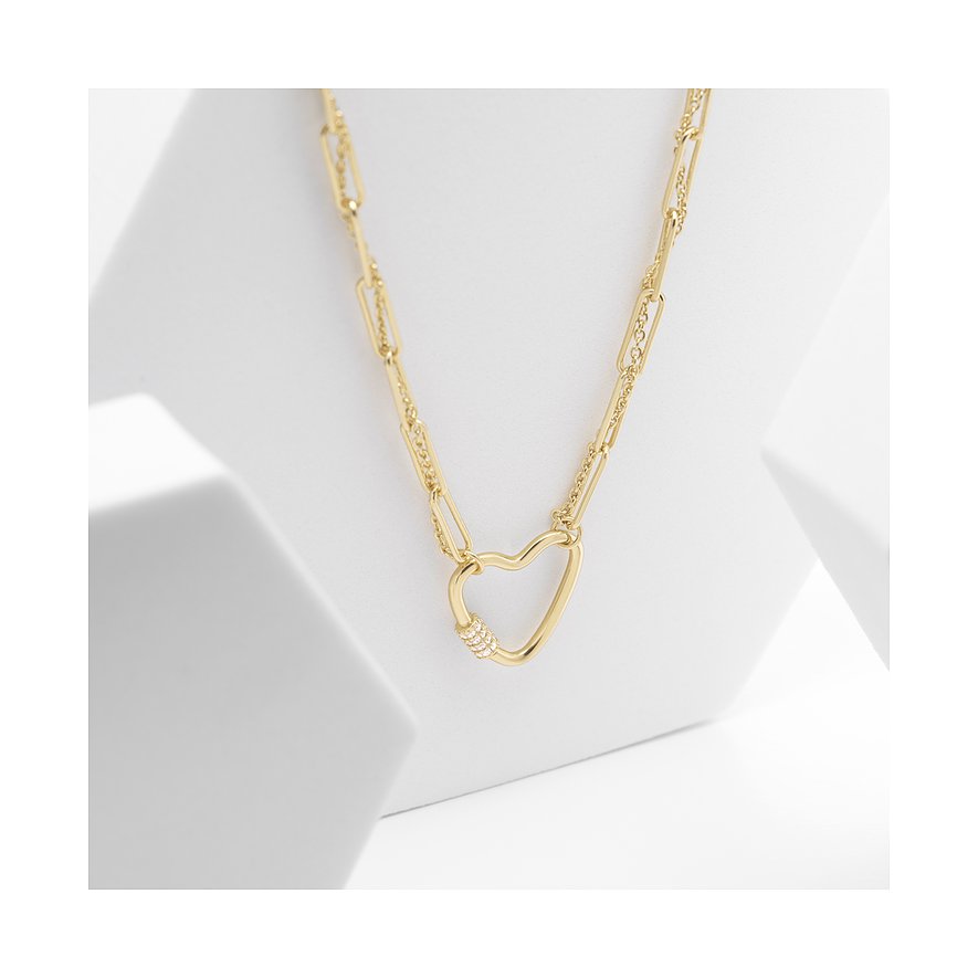 CHRIST Halsschmuck aus 925er recyceltem Silber mit Zirkonia, Herzanhänger.