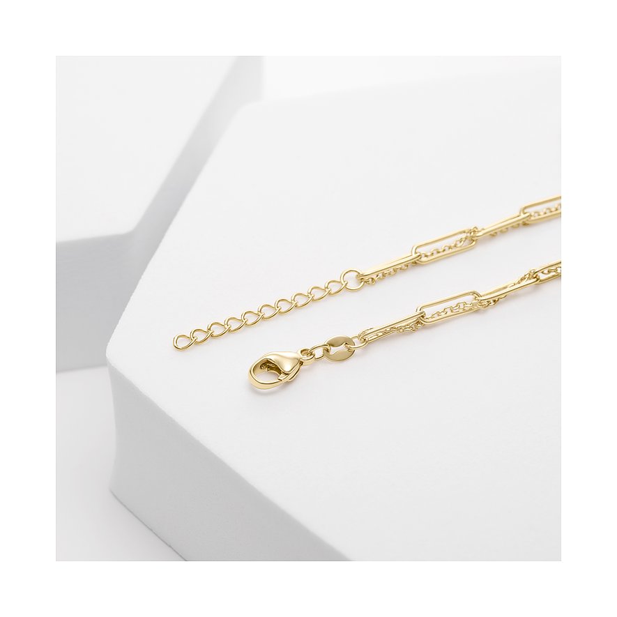 CHRIST Halsschmuck aus 925er Silber mit Zirkon und Karabinerverschluss.